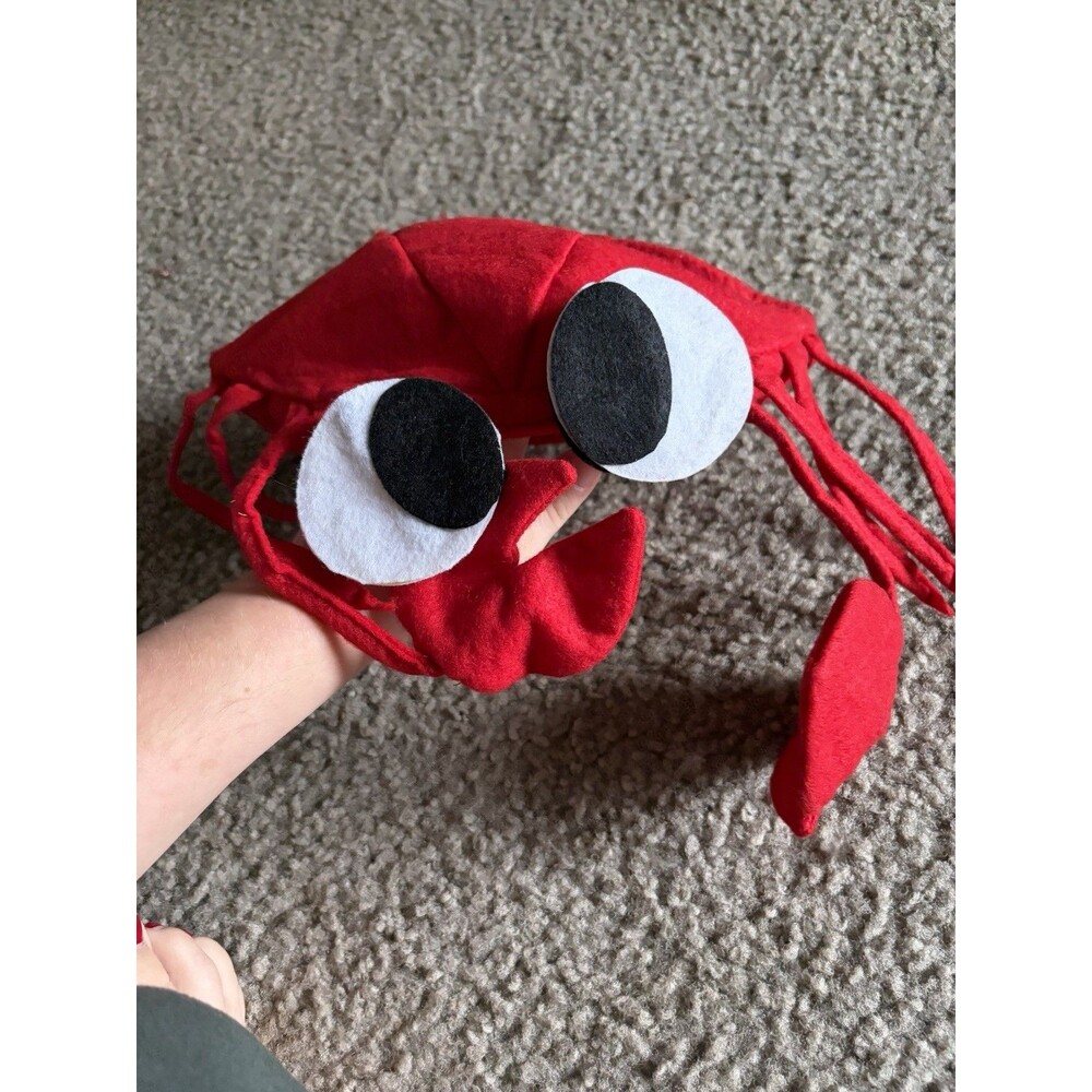 Women Adult Children Kid Crab Red Lobster Cap Hat Headband Party Costume PROP